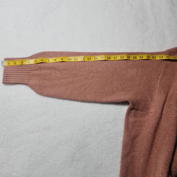 AVA & VIV Rose Gold Long Sleeve Cowl Neck with Gold Shimmer Threads - Picture 10 of 10